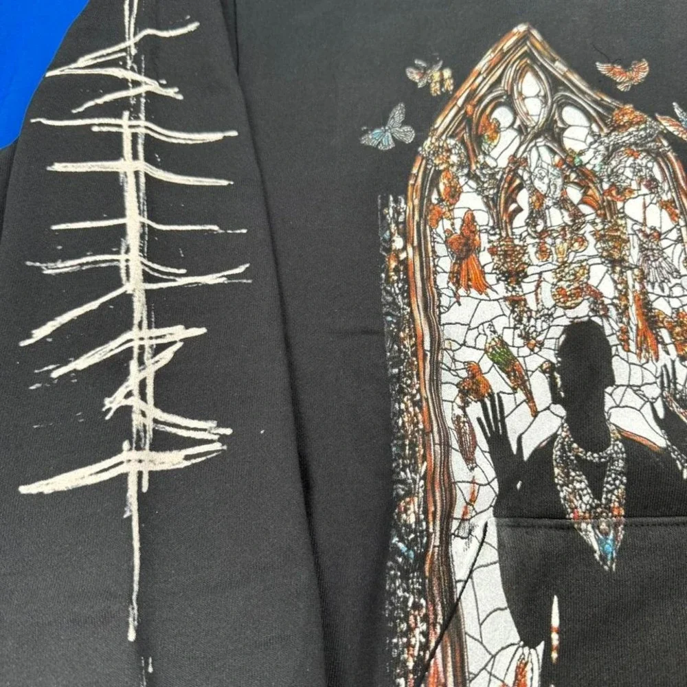 Rare Who Decides War Graphic Hoodie Black Size XL‎ New Without Tags - Picture 5 of 7